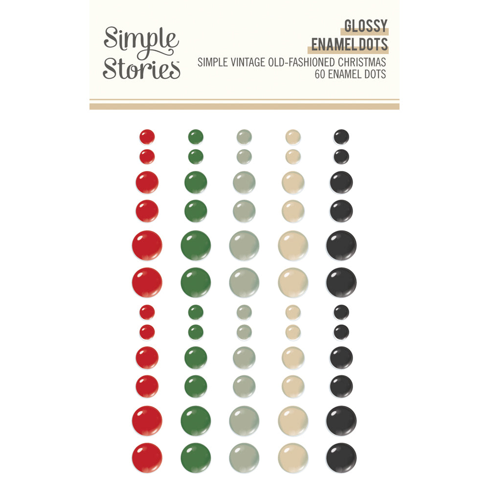 Simple Stories - Simple Vintage Old-Fashioned Christmas Glossy Enamel Dots -27632
