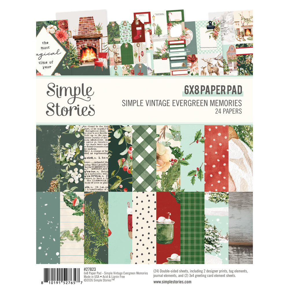 Simple Stories - Simple Vintage Evergreen Memories 6x8 Pad - 27823