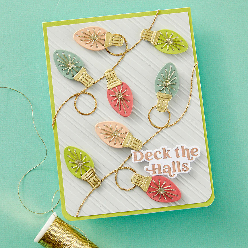Stitched String Lights Etched Dies - Stitched Bright Collection