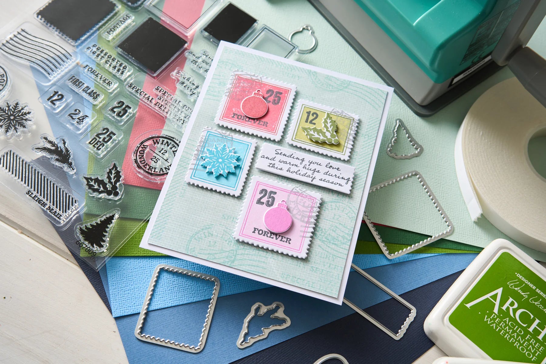 Sizzix Clear Stamps Set 27PK w/11PK Framelits - Special Delivery by 49 and Market