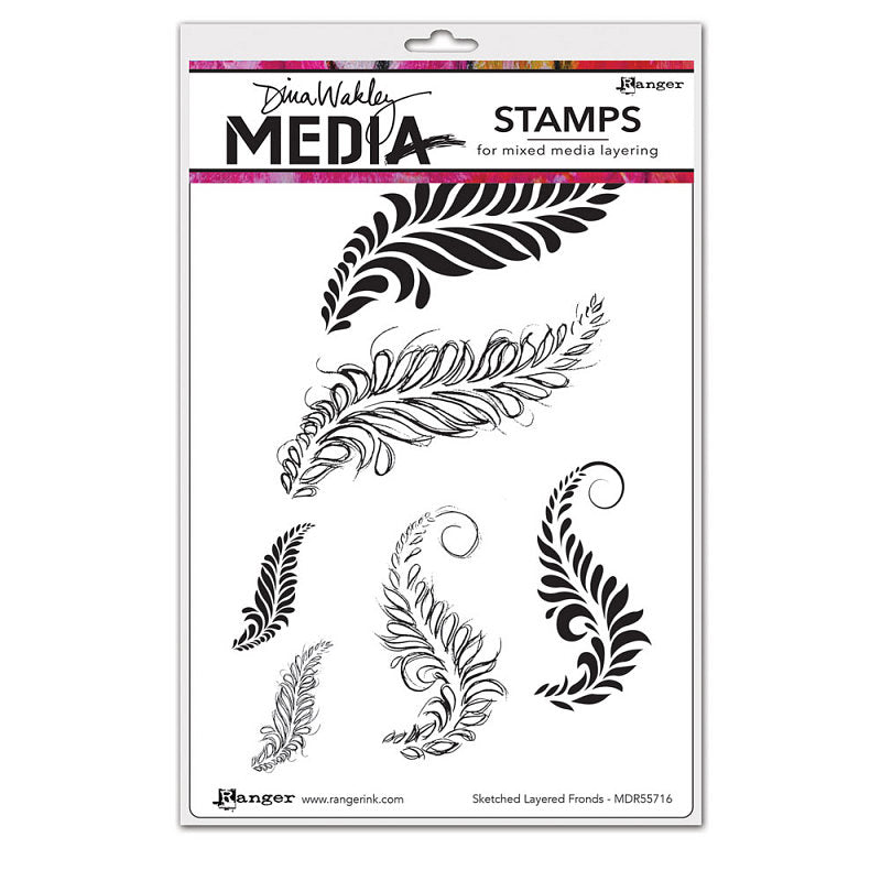 Dina Wakley Media Sketched Layered Fronds - SKU: MDR55716