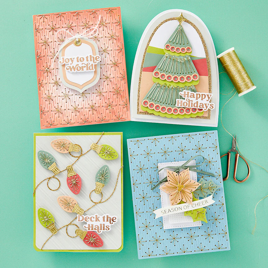 Stitched String Lights Etched Dies - Stitched Bright Collection