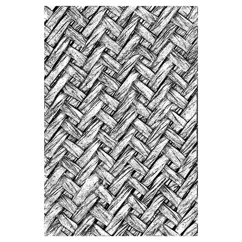 Sizzix 3-D Texture Fades Embossing Folder - Intertwined by Tim Holtz - SKU: 664759