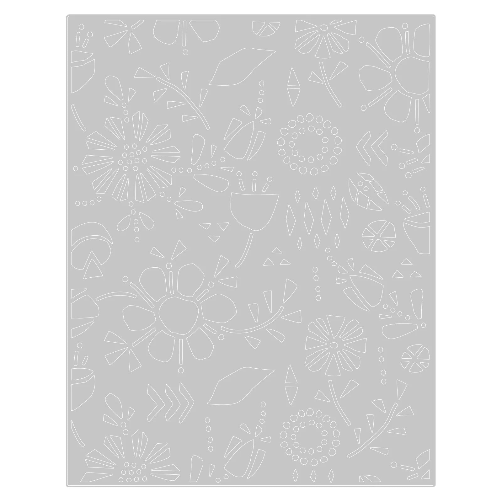 Sizzix Thinlits Die - Folk Flowers by Tim Holtz - SKU: 665363