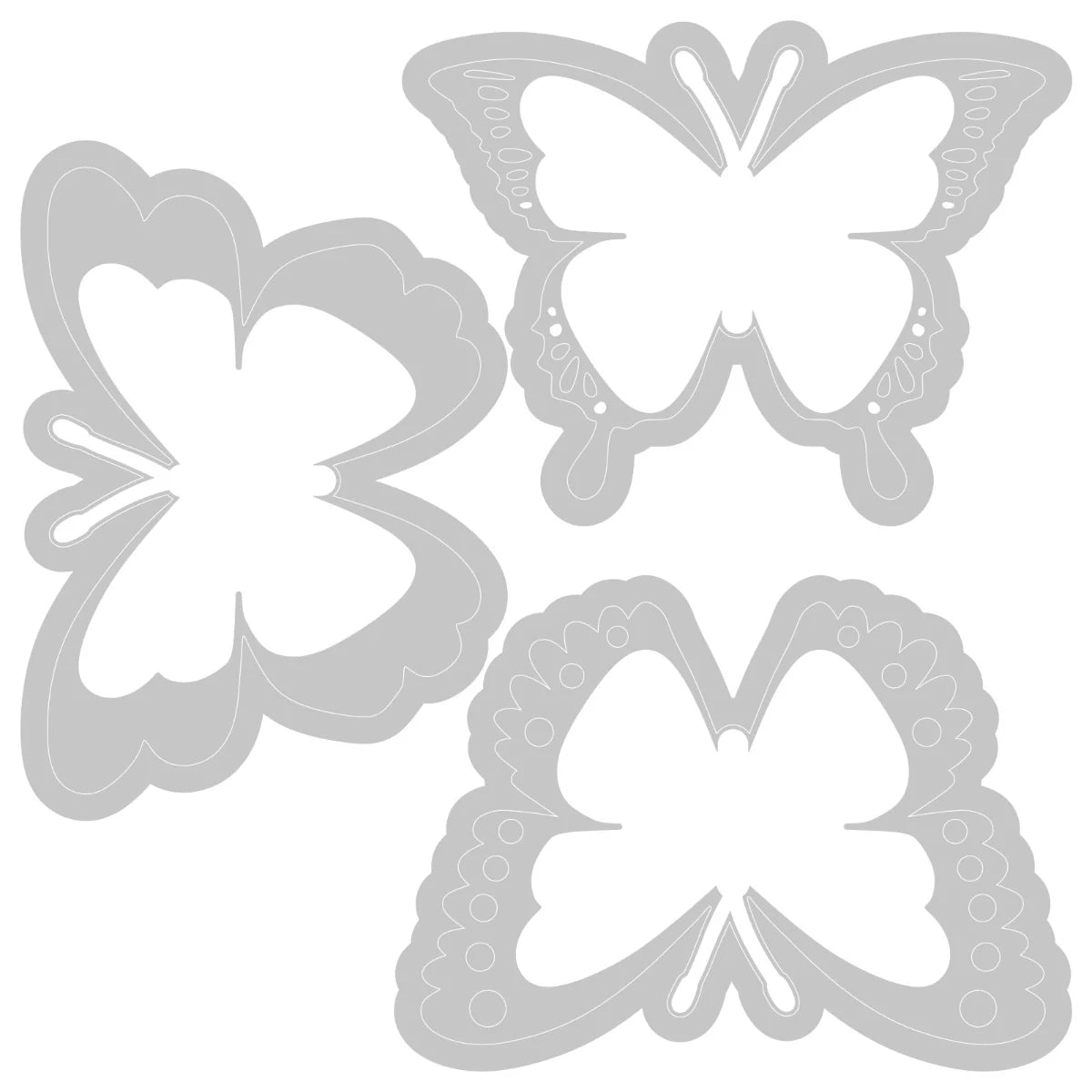 Sizzix Switchlits Embossing Folder - Detailed Butterflies by Kath Breen - SKU: 665745