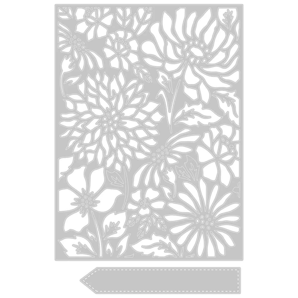 Sizzix Thinlits Die Set 2PK - Botanic Scene by Lisa Jones - SKU: 665808