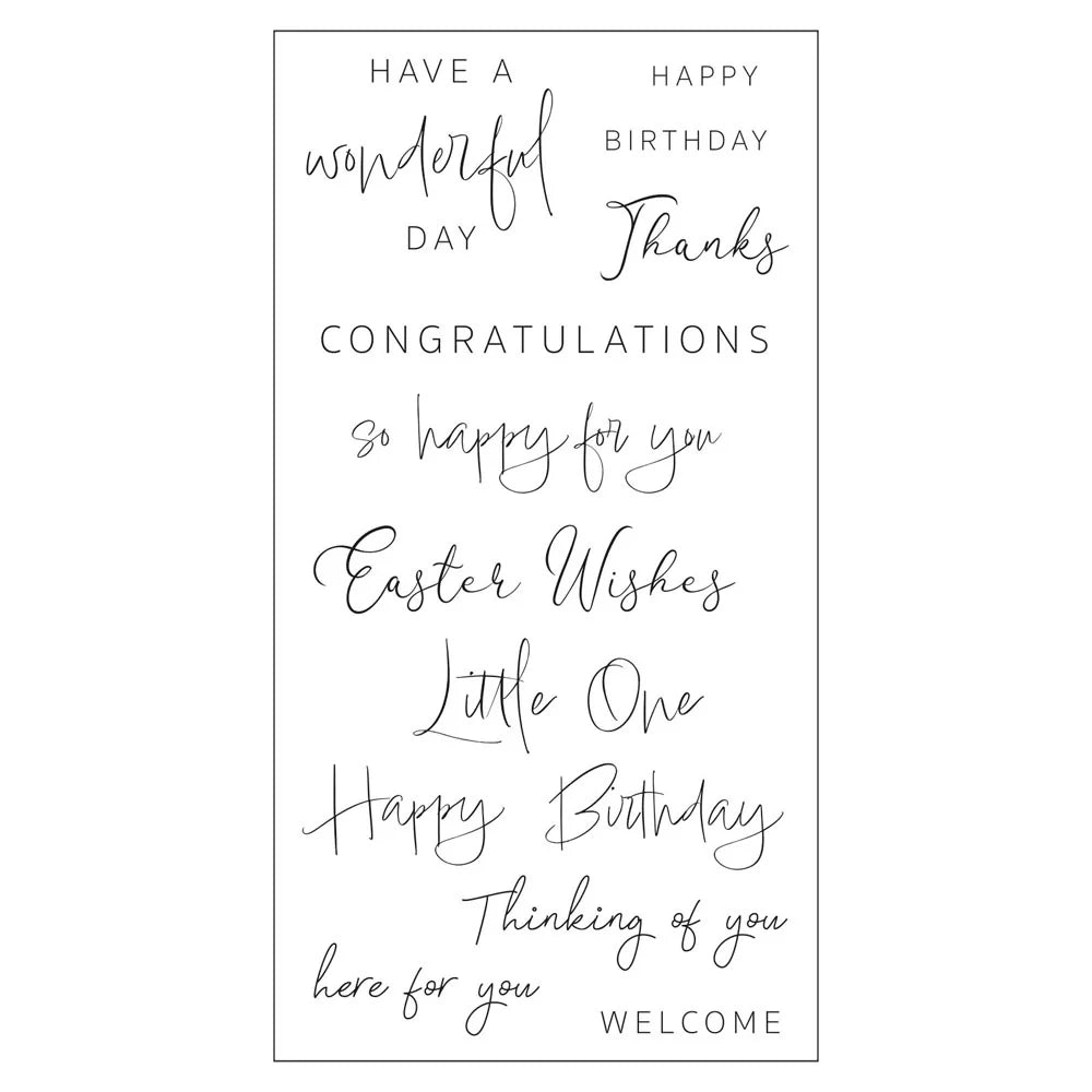 Sizzix Clear Stamps Set 13PK – Daily Sentiments By Lisa Jones - SKU:666519