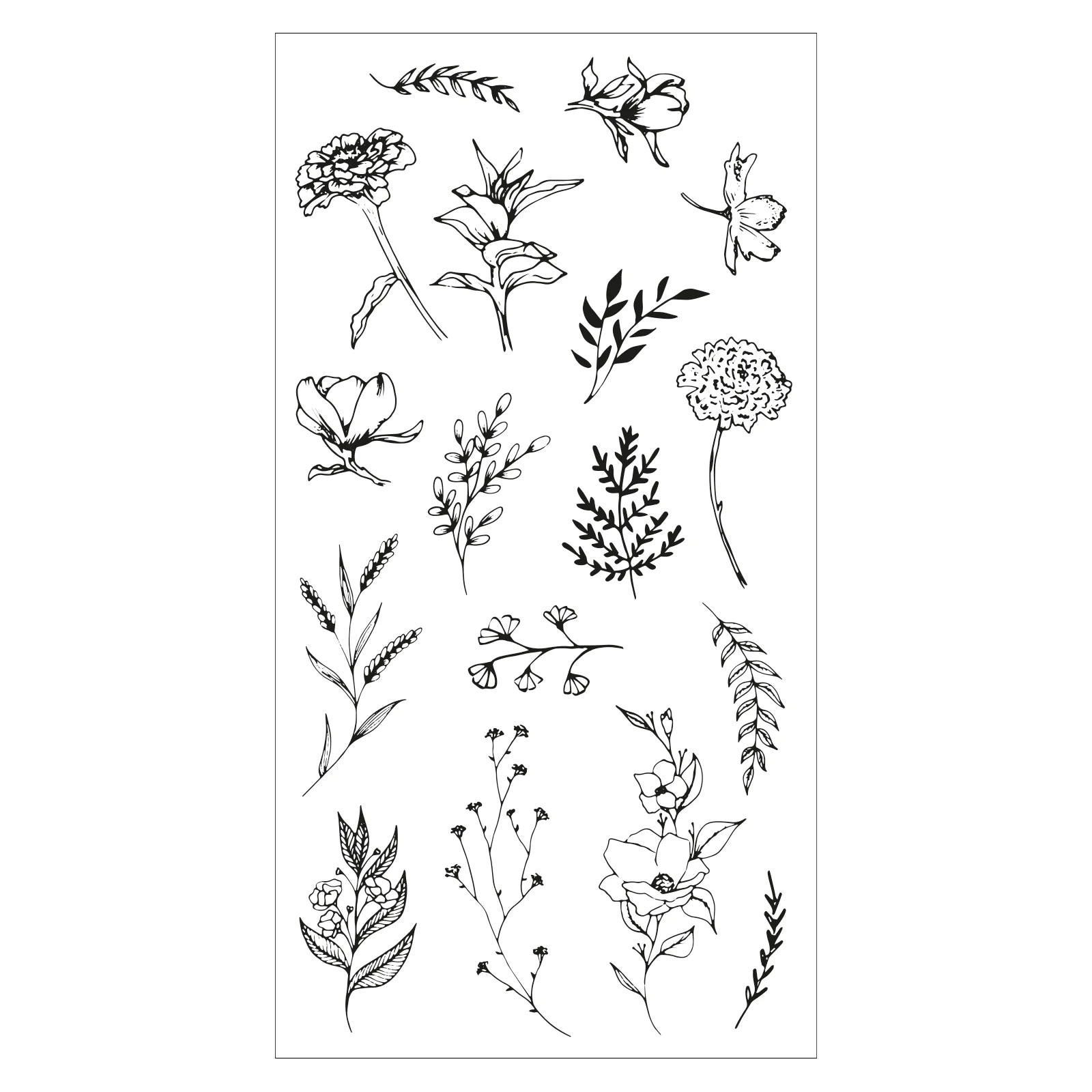 Sizzix Clear Stamps Set 17PK – Garden Botanicals By Lisa Jones - SKU: 666641