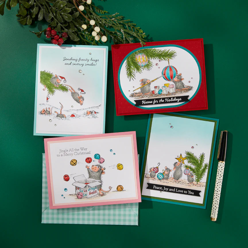 Tree-mendous Christmas Cling Rubber Stamp Set - House-Mouse Tree-mendous Christmas Collection