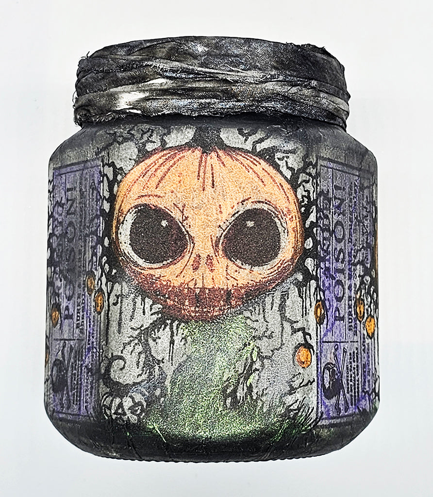 IndigoBlu - Pumpkin Monster A6 Red Rubber Stamp - IND1187