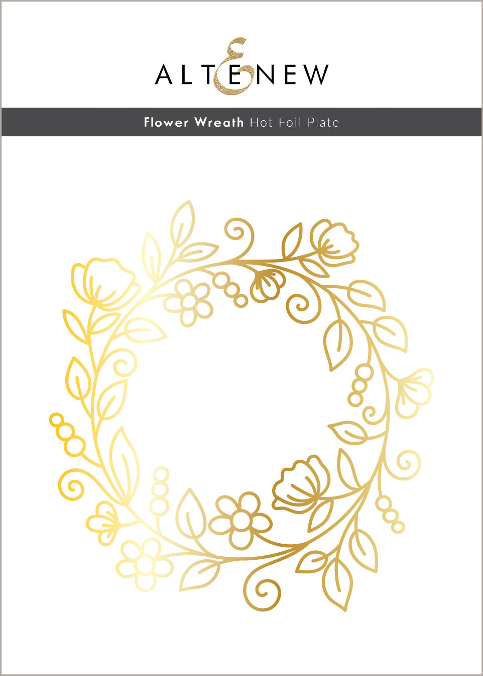 Flower Wreath Hot Foil Plate & Stencil Bundle - ALT7244BN