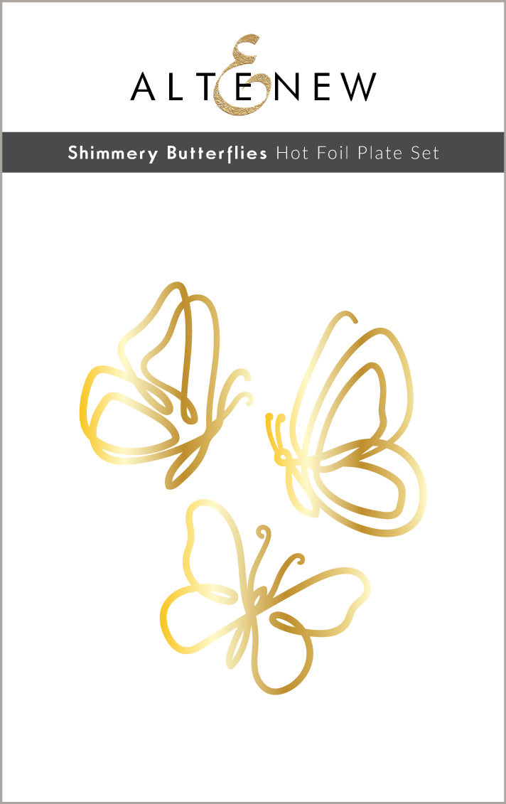 Shimmery Butterflies Hot Foil Plate, Stencil & Die Bundle - ALT7970BN