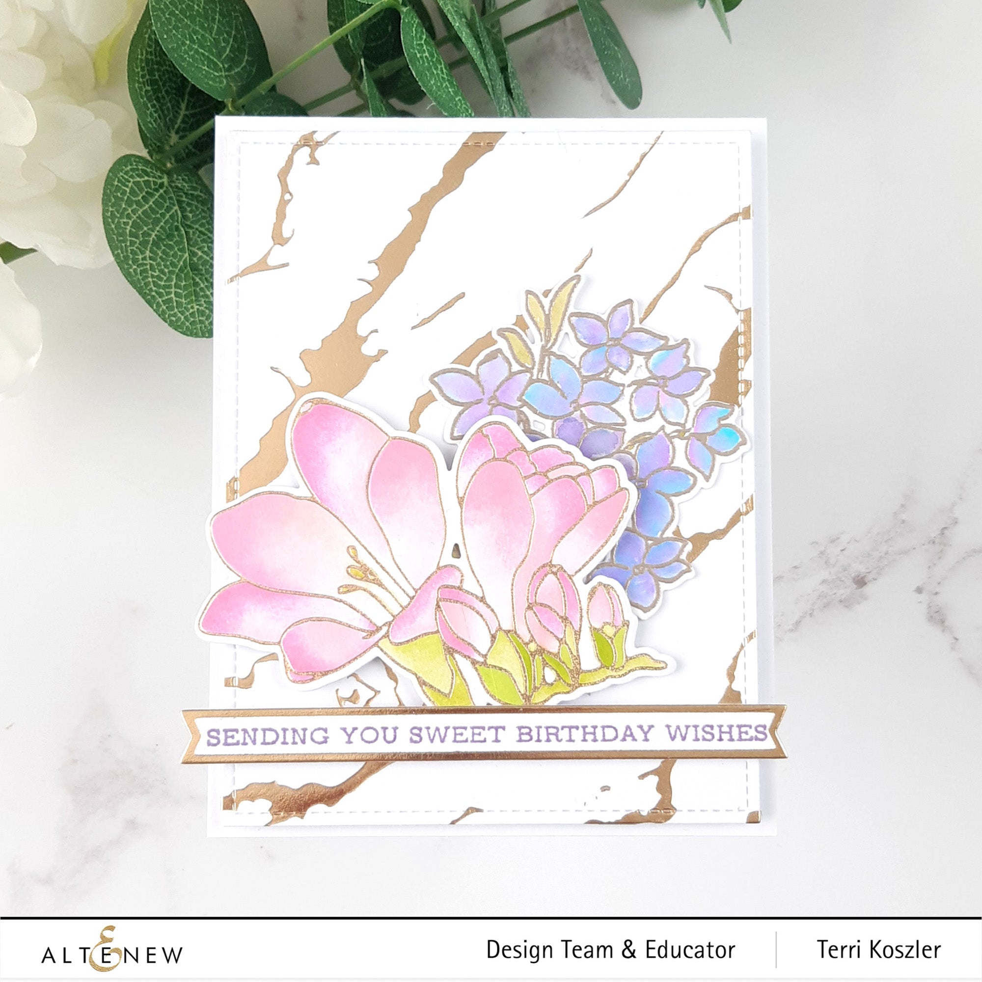 Freesia Hot Foil Plate & Stencil Bundle - ALT7140BN2