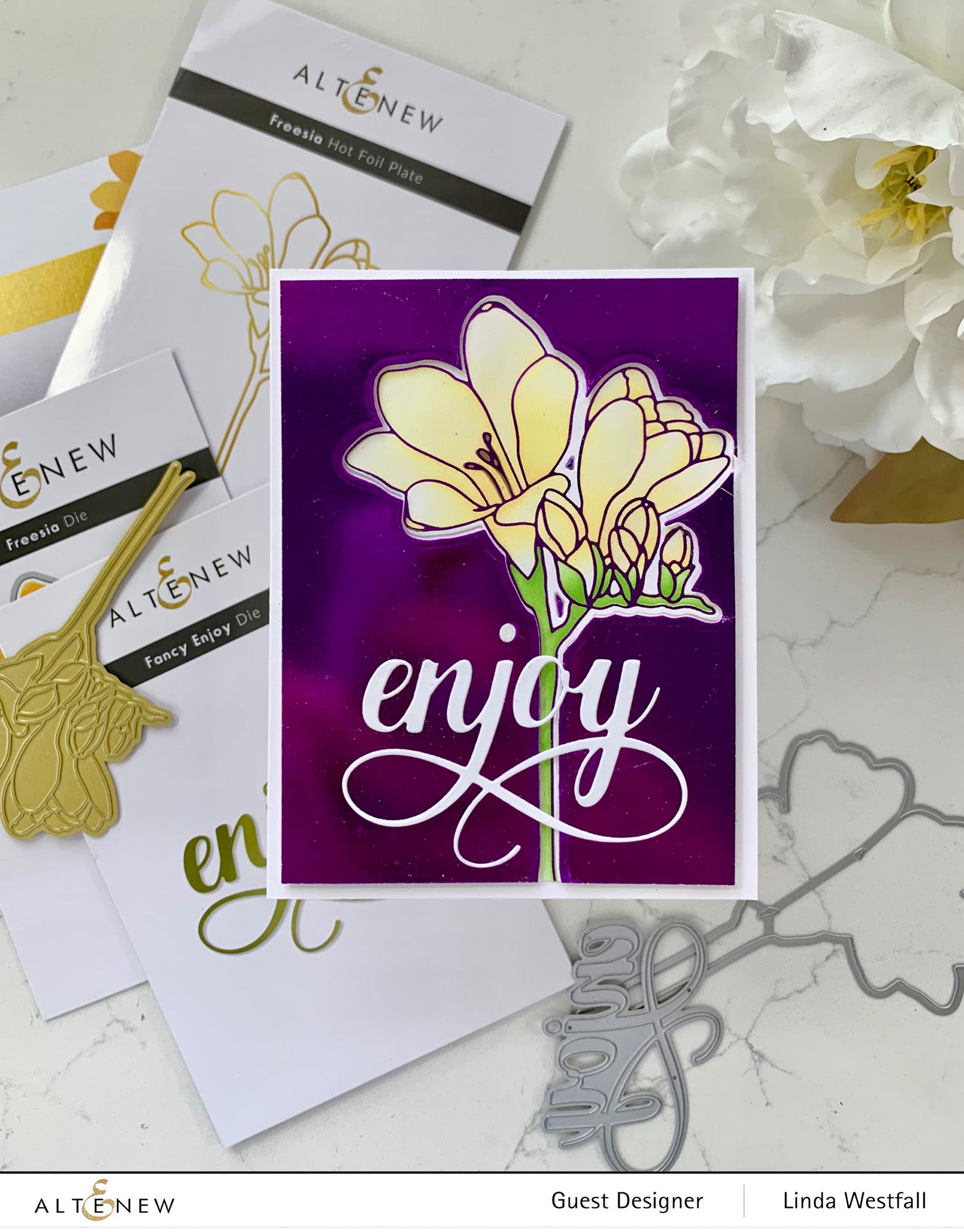 Freesia Hot Foil Plate & Stencil Bundle - ALT7140BN2