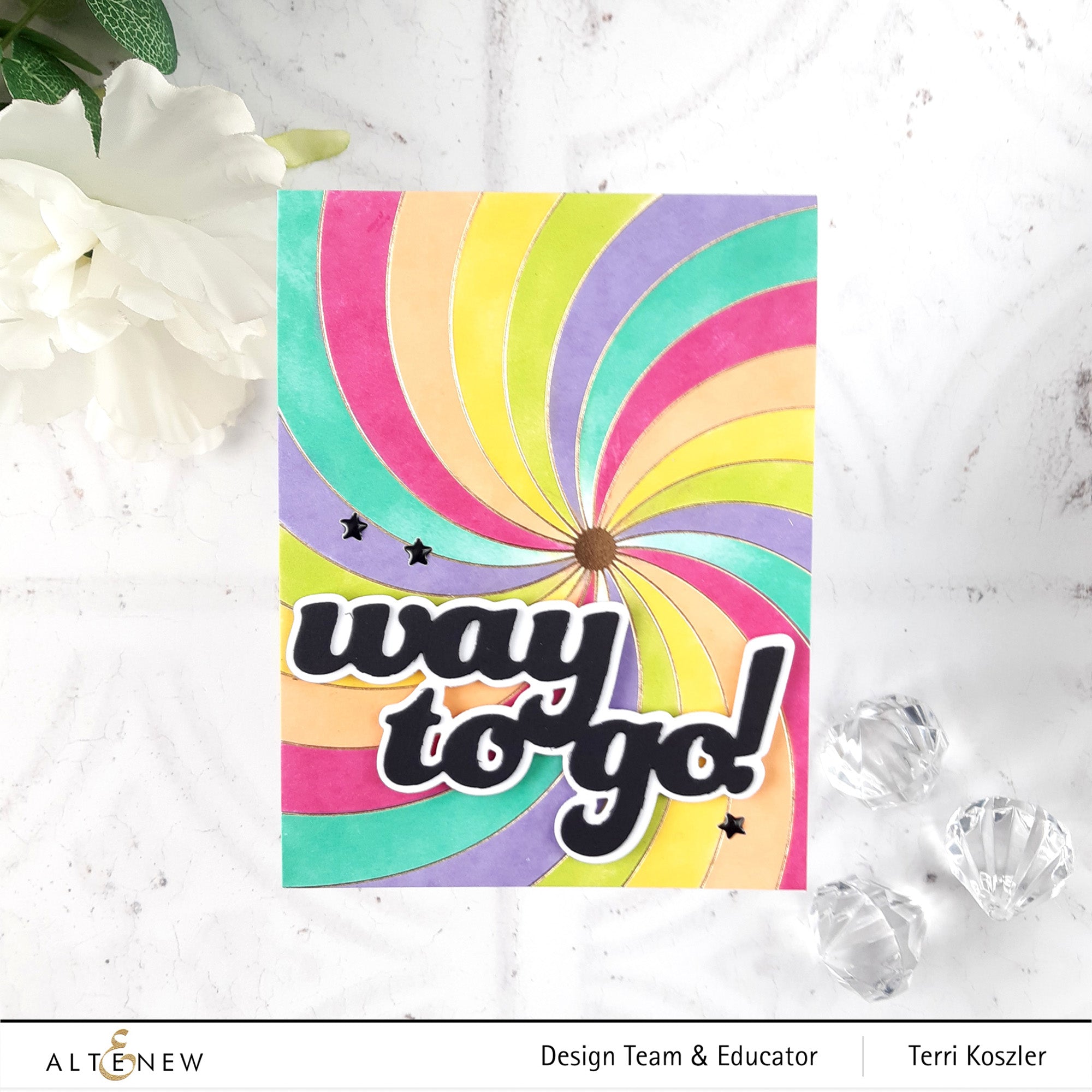 Rainbow Burst Hot Foil Plate & Stencil Bundle - ALT7248BN