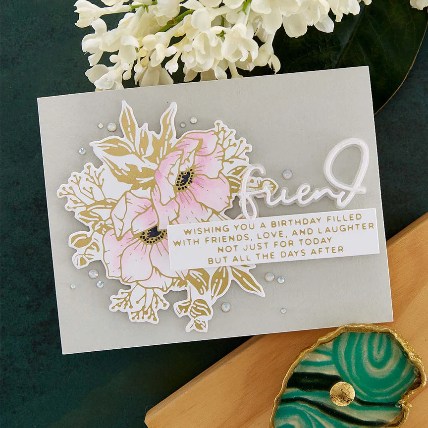 Anemone Glimmer Blooms Glimmer Hot Foil Plate & Die Set from the Anemone Blooms Collection by Yana Smakula - GLP-358