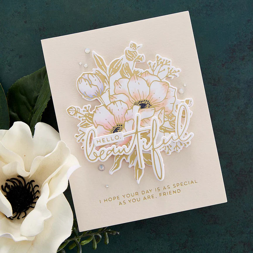 Anemone Glimmer Blooms Glimmer Hot Foil Plate & Die Set from the Anemone Blooms Collection by Yana Smakula - GLP-358