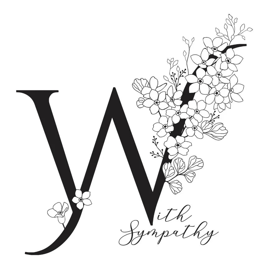 Floral W and Sentiment Press Plate from the Every Occasion Floral Alphabet Collection