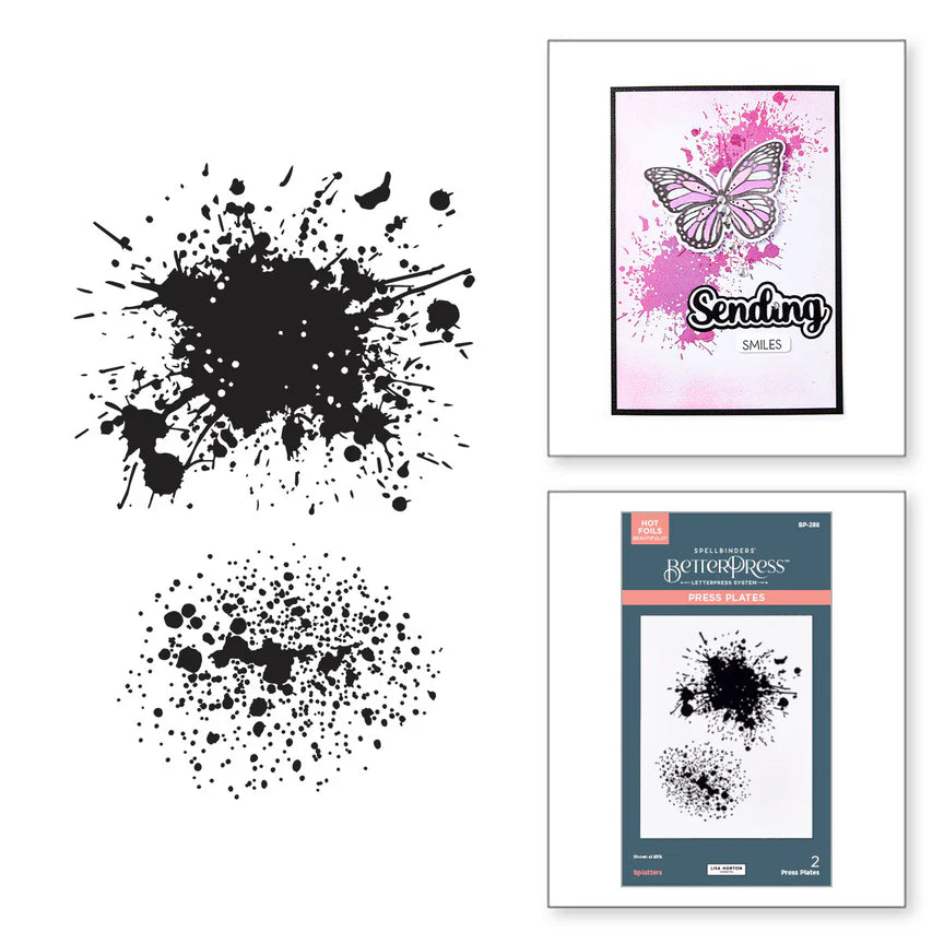 Splatters BetterPress Plate from the Wildflowers Collection by Lisa Horton