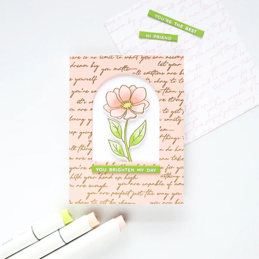 Hero Arts Positive Script Bold Prints Cling Rubber Stamp