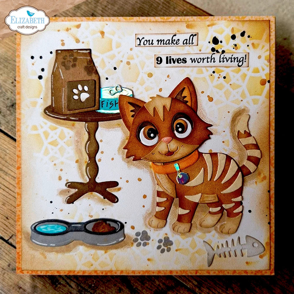 Elizabeth Craft Designs - Cat Sentiments Stamp Set - CS459