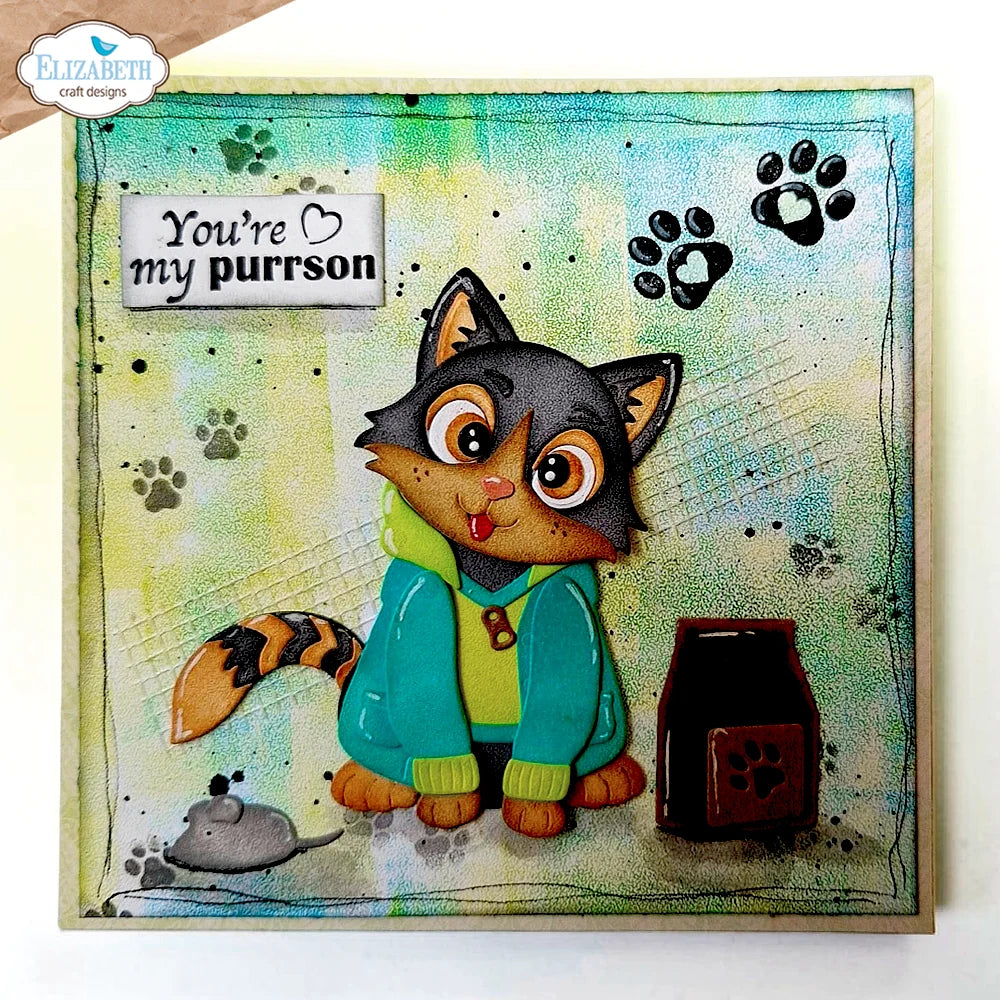 Elizabeth Craft Designs - Cat Sentiments Stamp Set - CS459