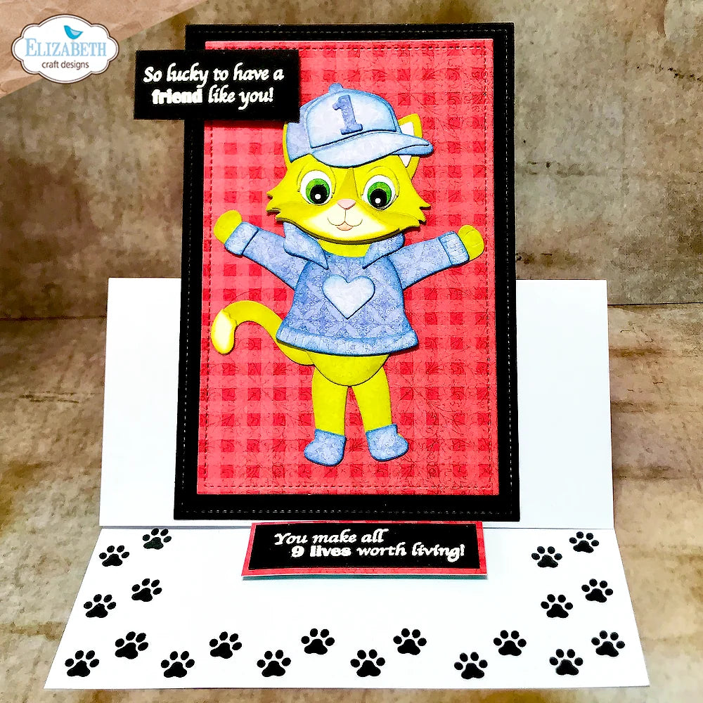 Elizabeth Craft Designs - Cat Sentiments Stamp Set - CS459