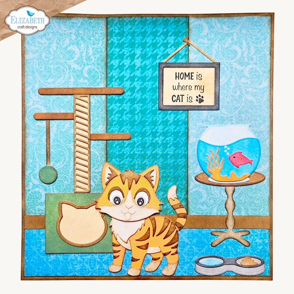 Elizabeth Craft Designs - Cat Sentiments Stamp Set - CS459