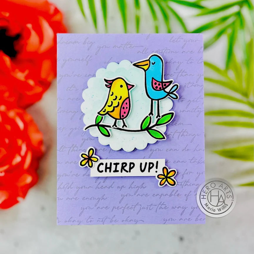 Hero Arts Positive Script Bold Prints Cling Rubber Stamp