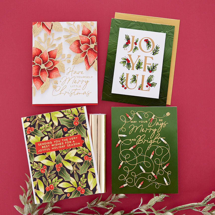 Glimmer Holly Background Bundle from the De-Light-Ful Christmas Collection by Yana Smakula - BD-0772