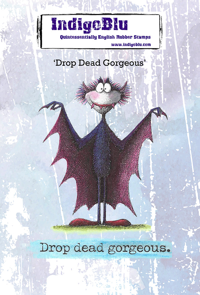 IndigoBlu - Drop Dead Gorgeous A6 Red Rubber Stamp - IND1589