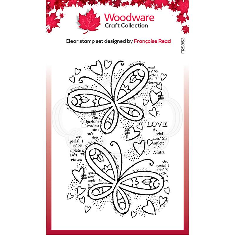 Woodware Clear Singles Butterfly Confetti 4 in x 6 in Stamp - SKU: FRS853