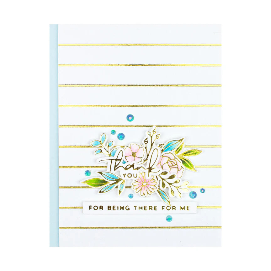 Yana's Special Sentiments Glimmer Hot Foil Plate & Die Set from Yana's Blooming Birthday Collection - GLP-247