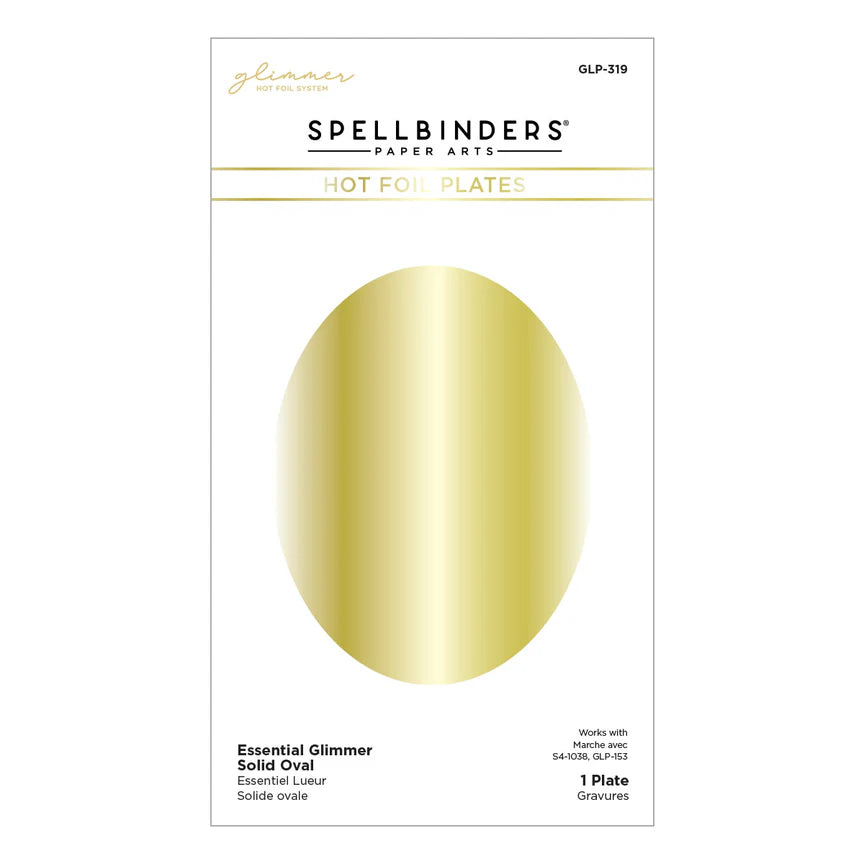 Essential Glimmer Solid Oval Glimmer Hot Foil Plate - GLP-319