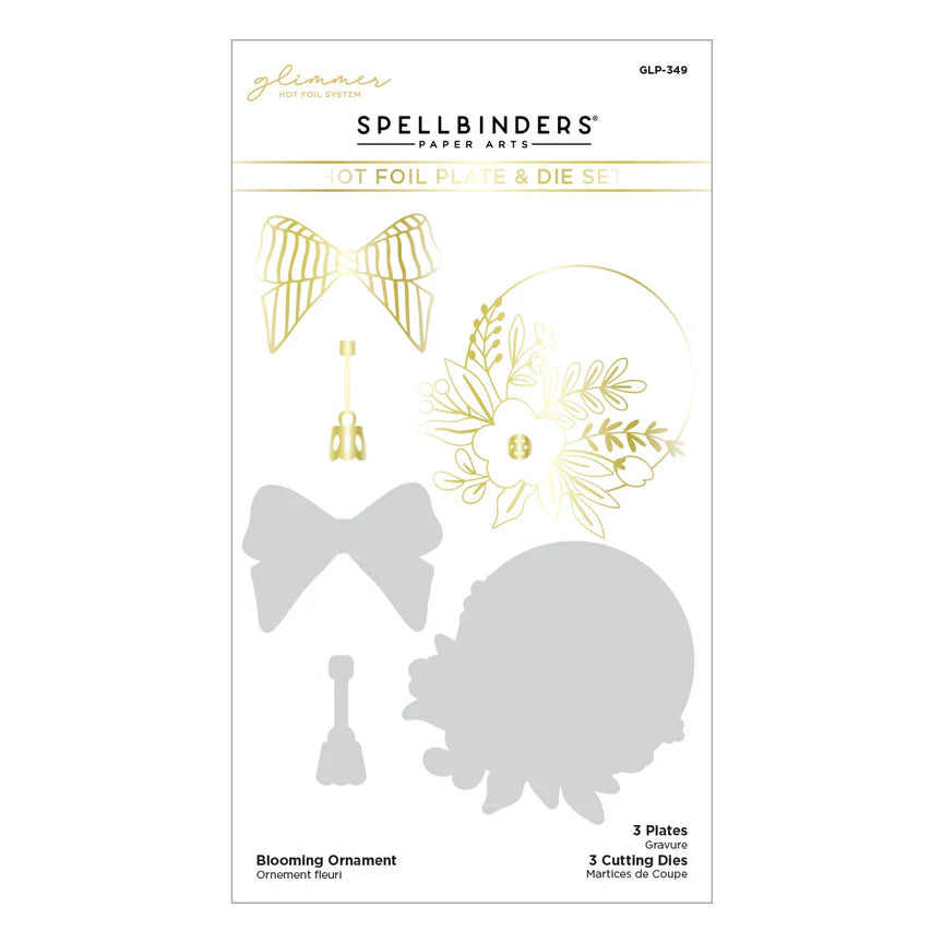 Blooming Ornament Glimmer Hot Foil Plate & Die Set from the Glimmer Greetings Collection - -GLP-349