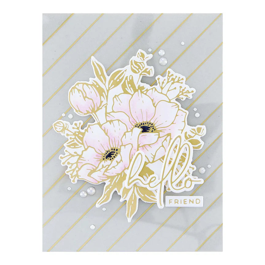 Anemone Glimmer Blooms Glimmer Hot Foil Plate & Die Set from the Anemone Blooms Collection by Yana Smakula - GLP-358