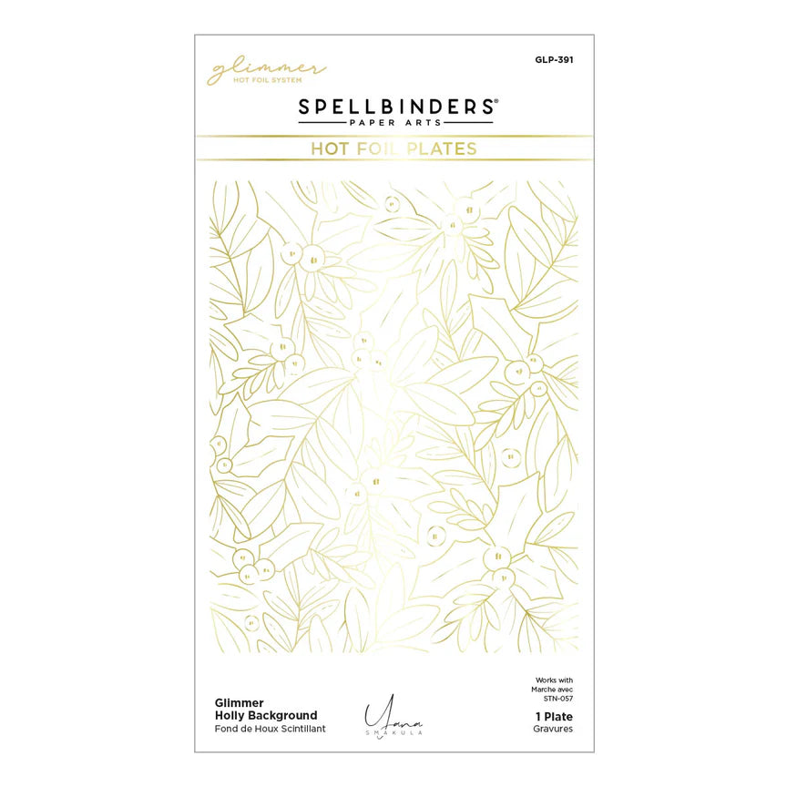 Glimmer Holly Background Bundle from the De-Light-Ful Christmas Collection by Yana Smakula - BD-0772