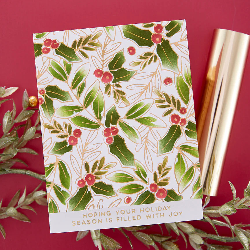 Glimmer Holly Background Bundle from the De-Light-Ful Christmas Collection by Yana Smakula - BD-0772