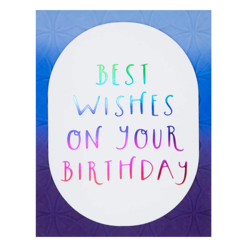 Best Wishes on Your Birthday Glimmer Hot Foil Plate from the Glimmer Cardfront Sentiments Collection - GLP-404