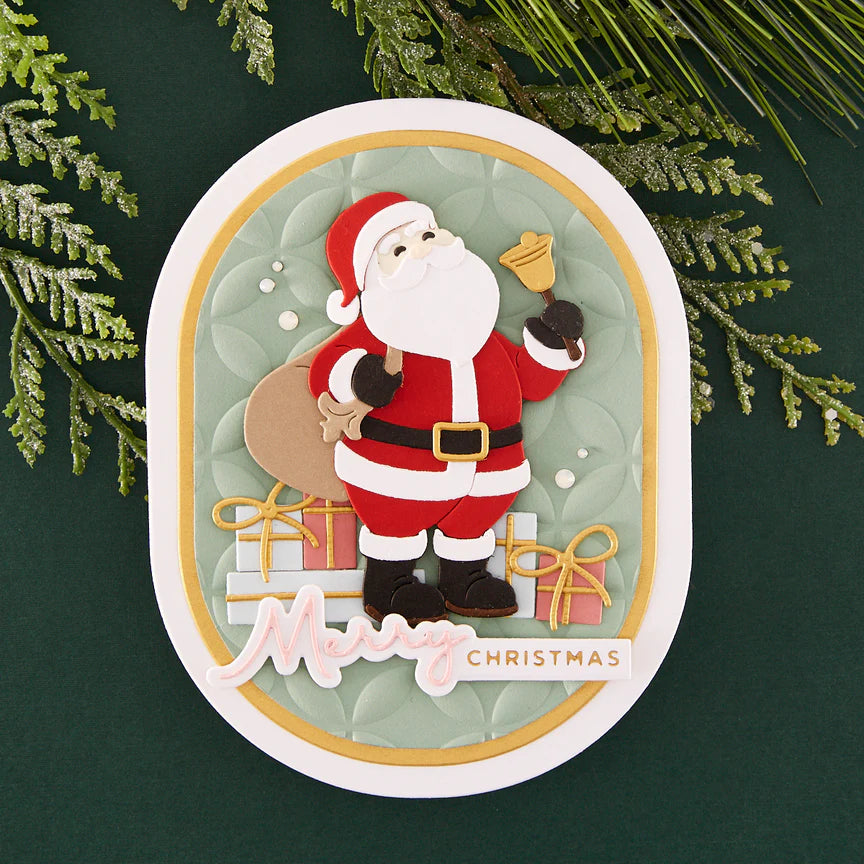 Christmas Die & Glimmer Sentiments Hot Foil Plate & Die Set from the Classic Christmas Collection - GLP-422