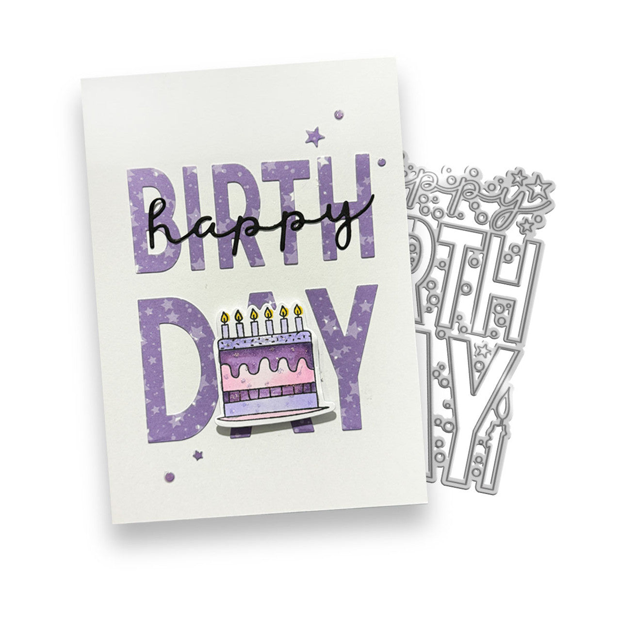 Happy Birthday Celebration in/out cutting die  - PD8839