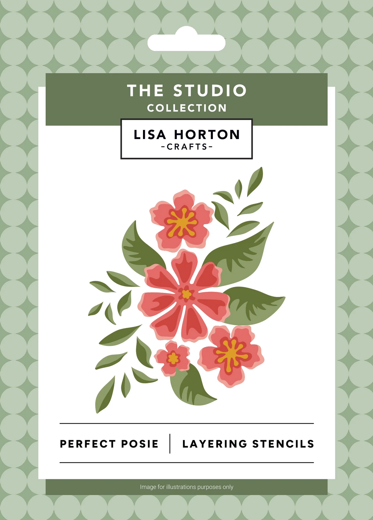 Lisa Horton Crafts -  Perfect Posie 5" x 7" Layering Stencils - LHCAS243