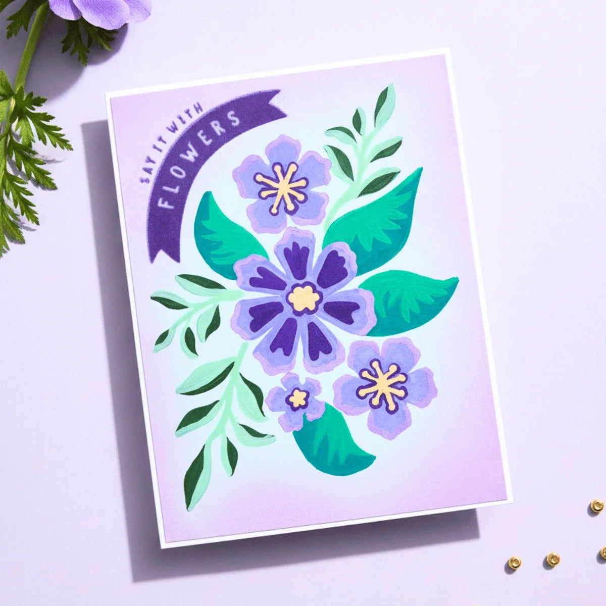 Lisa Horton Crafts -  Perfect Posie Stamp Set - LHCCS104