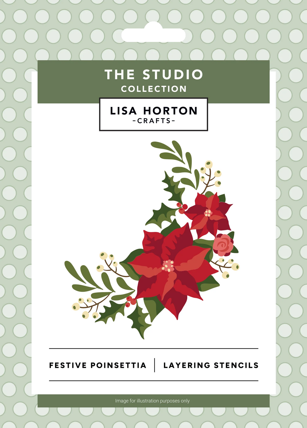 Lisa Horton Crafts - Festive Poinsettia Stencil - LHCAS246
