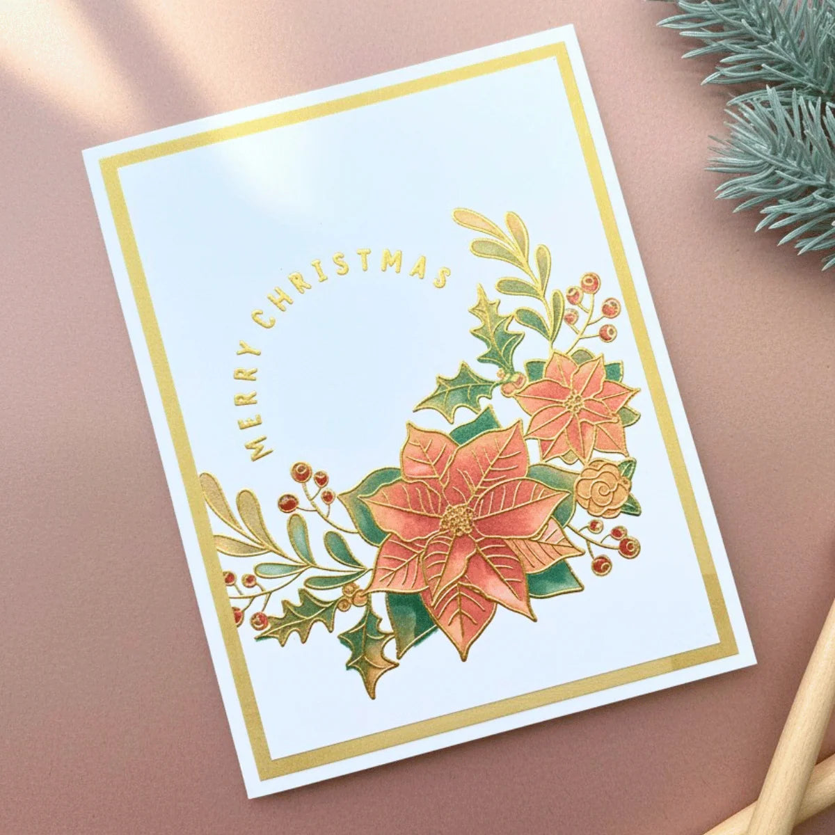 Lisa Horton Crafts - Festive Poinsettia Stencil - LHCAS246
