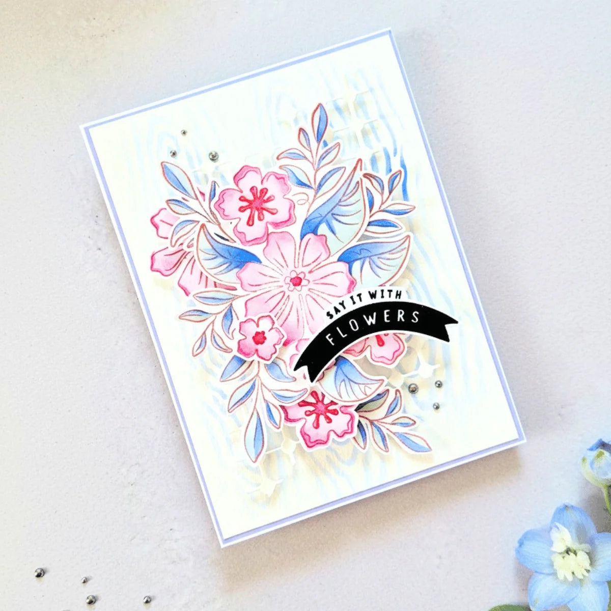 Lisa Horton Crafts -  Perfect Posie 5" x 7" Layering Stencils - LHCAS243