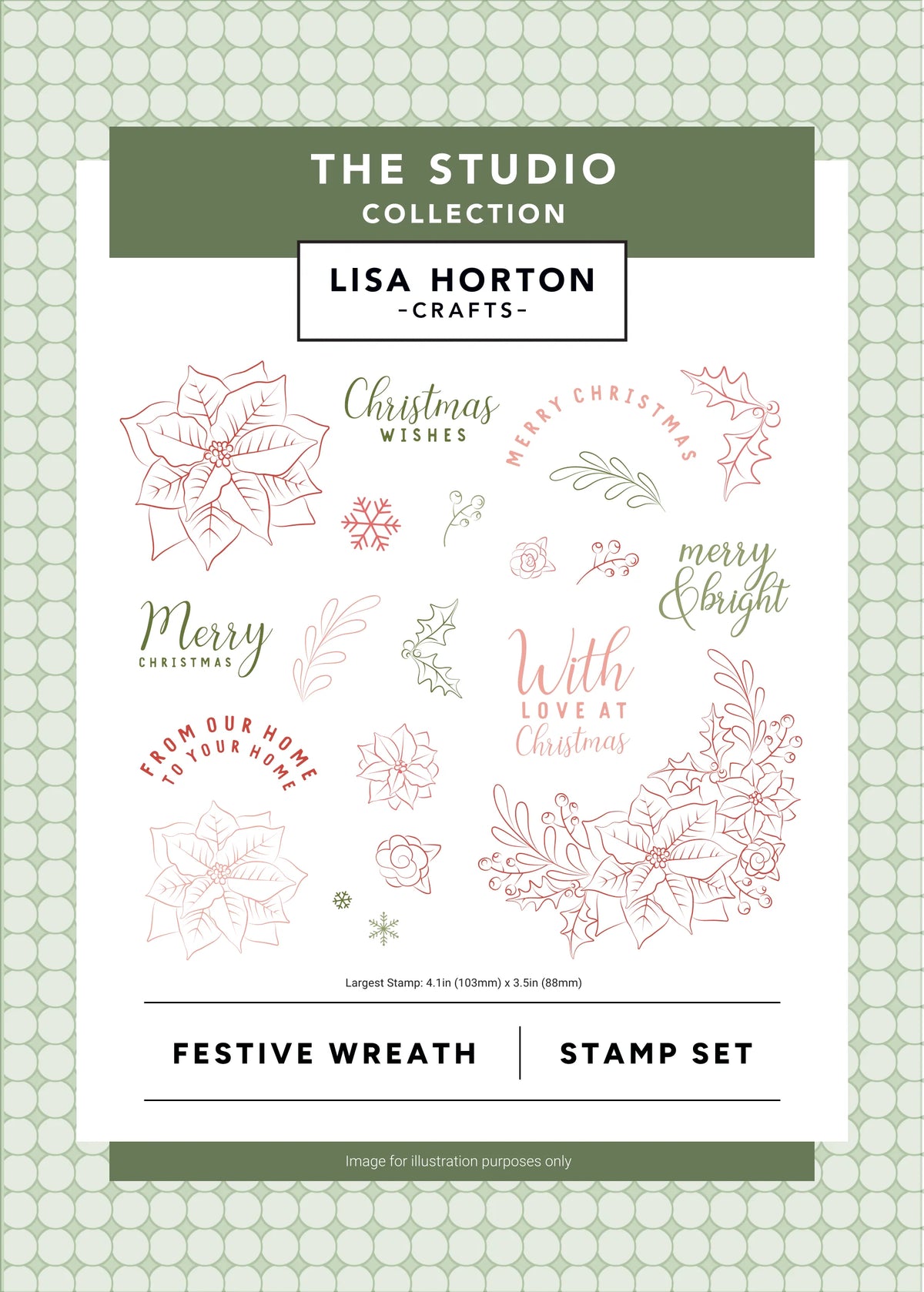 Lisa Horton Crafts - Festive Wreath Stamp Set - LHCCS105