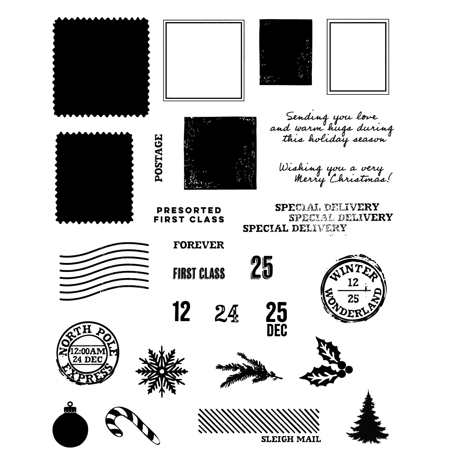 Sizzix Clear Stamps Set 27PK w/11PK Framelits - Special Delivery by 49 and Market