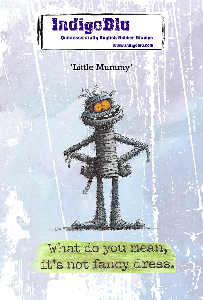 IndigoBlu - Little Mummy A6 Red Rubber Stamp - IND1591