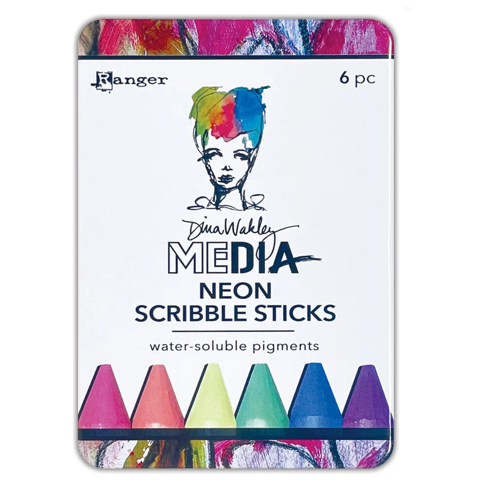 Dina Wakley Media 6pk Neon Scribble Sticks #4- MDA85478